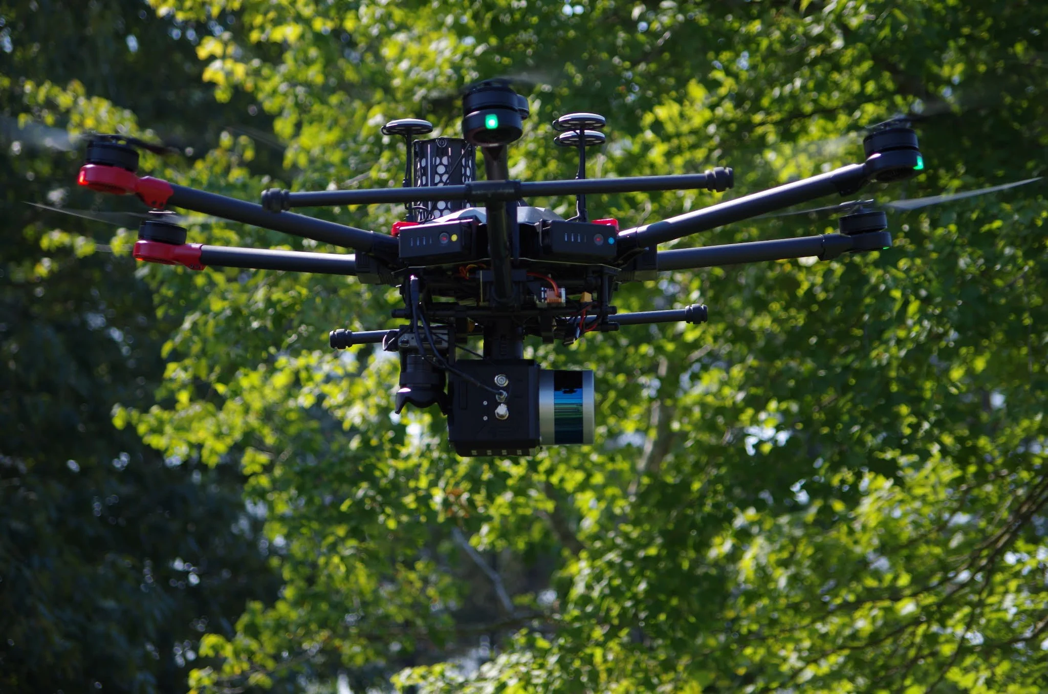 Surveyor 16 LiDAR mapping system configured beneath an industrial UAV