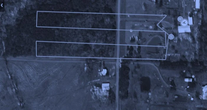 Surveyor 16 flight plan over an aerial basemap