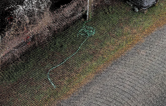 Surveyor 32 colorized terrain point cloud