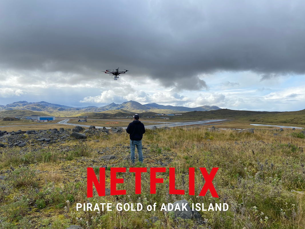 TV Show UAV LiDAR Netflix Pirate Gold of Adak Island